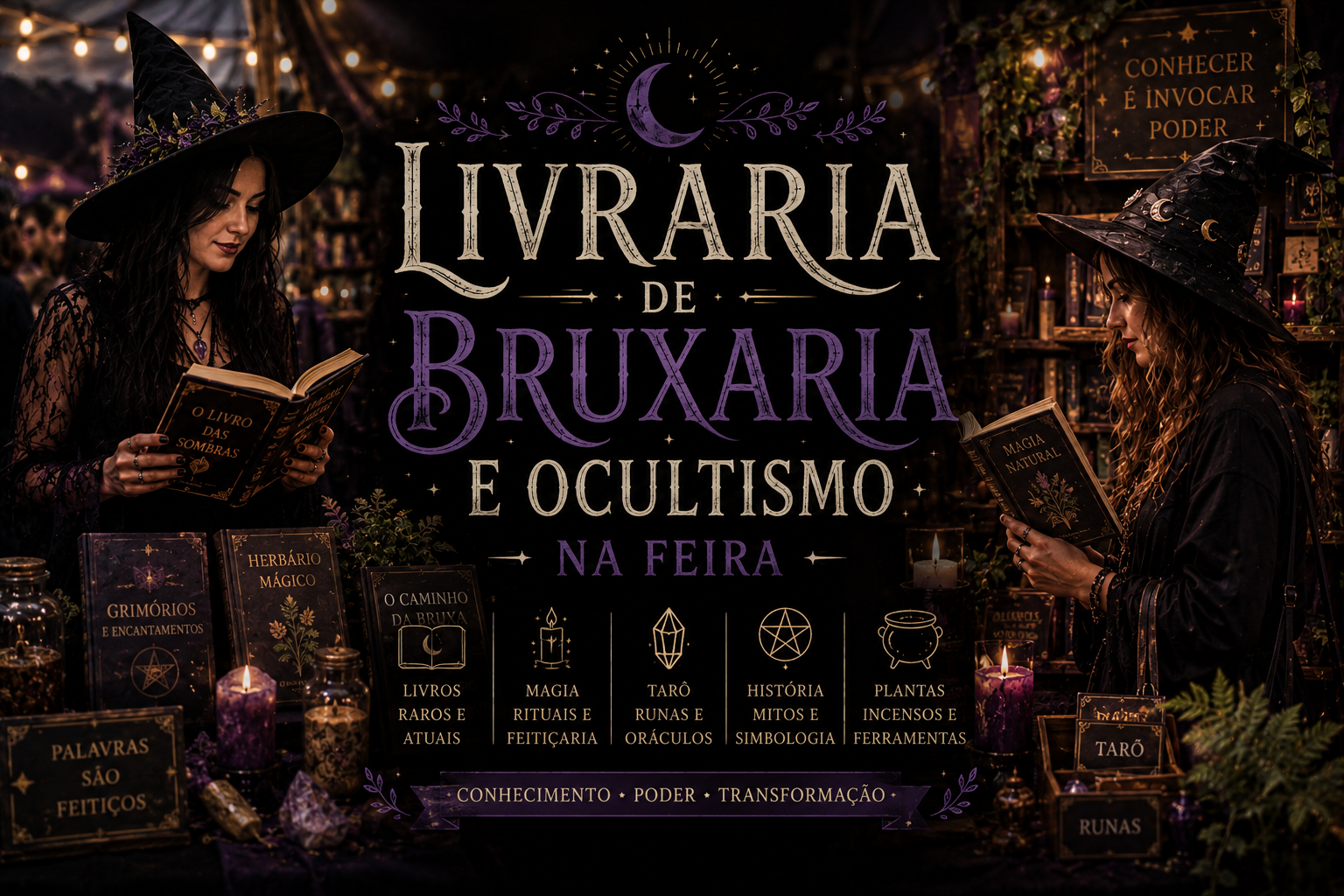 Livraria de Bruxaria e Ocultismo na Feira